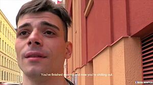 Amateur gay for pay involves rough anal and rimjob outdoors.