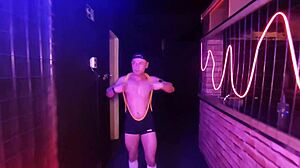 Intense bareback fuck in sex club