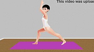 レオ【エクササイズ】アニメ女子がストレッチヨガしてみた【ヨガ】