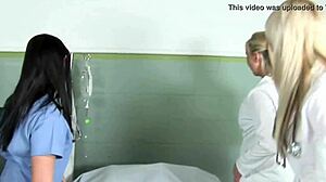 Fully Clothed Nurses Handle Patient with Skilled Hands