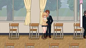 college lady having sex with men in bt life new hentai game, so exciting!