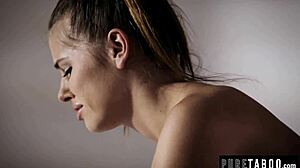 Adriana Chechik squirts hard during border officer exam! 😲