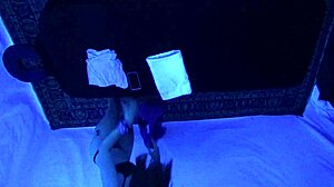 Gigi breeze enjoys a relaxing blacklight massage session