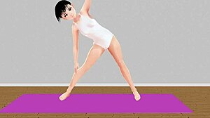 レオ【エクササイズ】アニメ女子がストレッチヨガしてみた【ヨガ】