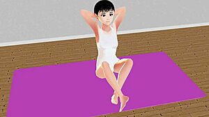 レオ【エクササイズ】アニメ女子がストレッチヨガしてみた【ヨガ】