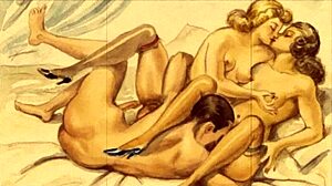Vintage erotic drawings collection