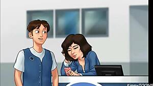 Manager's Daughter Kimmytoons Sucks Cock Behind Work Desk!