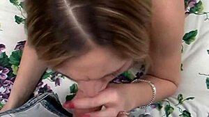 hot girl with nice ass gives blowjob