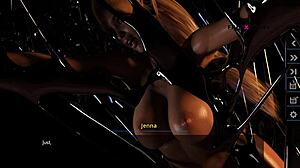 Dreams of desire - alex watching jenna while she changing her dress & landlady fingering jenna in dream world