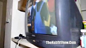 sexy stripper treasure does pov striptease in ghetto hood, clothes ripped