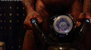 Muscular Bodybuilder Hallelujah Johnson Uses Fleshlight on Big Black Cock