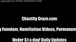 Imagine your cock locked up in bondage, teased from POV by a femdom mistress