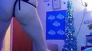 feeling so turned on watching this sexy webcam striptease with clothes ripping.