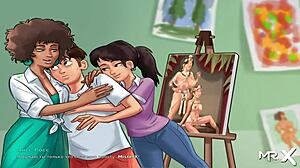 I love this erotic picture for the headmistress in Summertime Saga