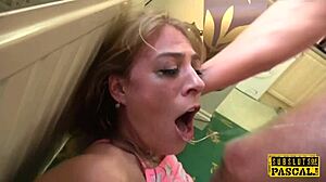 european sub slut slapped hard during anal