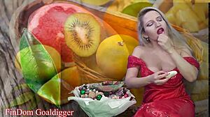 Food Porn In Financial Domination Style With Glasses And Fetish Masturbation.