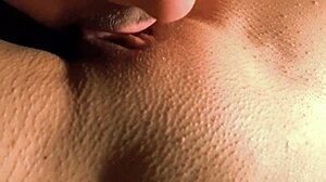 Pussy licking teen babe until she squirts in close-up