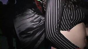 tale of two bisexual milfs eating pussy, sucking cock, squirting in public close up