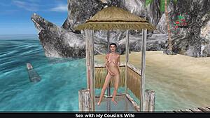 hey, wanna see this cute girl posing sexy on the beach?