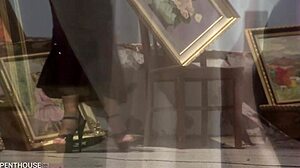 body painted nicole sheridan sucks the artist before they fuck passionately