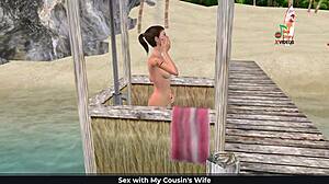 hey, wanna see this cute girl posing sexy on the beach?