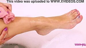 sexy teen shows her perfect body in the bath