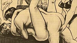 Bold vintage erotic drawings from antique comics