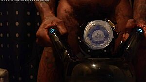 Muscular Bodybuilder Hallelujah Johnson Uses Fleshlight on Big Black Cock