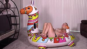 hot blonde fucked with strapon intriguingly