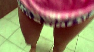 Footsie action in office with legs and natural tits in wild group