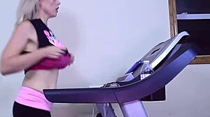 Hd- Curvy Milf Nadia White Has Suggestive Multiple Orgasms On Treadmill
