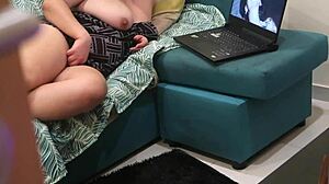 Stepsister Caught Watching Bukkake Gangbang Porn! I Banged Her Shaved Pussy In Group Blowbang Action