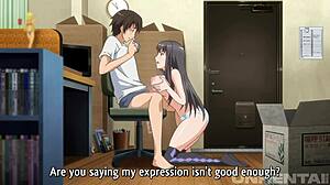 petite cutie teen watches a cock for the first time in hentai subtitled scene.