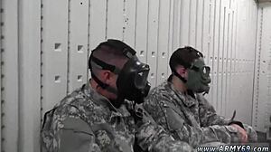 old guy and young 18+ have blowjob in the woods at glory hole first time