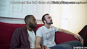 ManUpFilms Threesome with Big Black Cock Fixes Gay Couple's Desires
