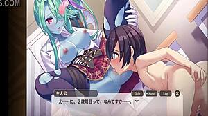 Rich girl receives cunnilingus while masturbating in hentai