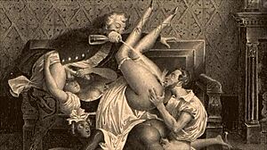 Vintage Cartoon Illustration from Antique Retro Collection