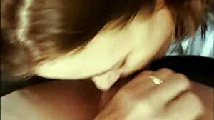 French amateur in leather pants and thong gets rimmed in doggystyle POV