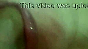 My wife's giving a wet blowjob, ending with cum all over her small tits 😍