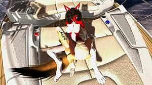 Pleasure boat offers furry yiff with bent over fisting and beach cartoon masturbation in anime style