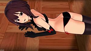 Megumin from Konosuba wears bikini for crazy floor sex in adult version