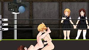 princess nina battles karin in the ring