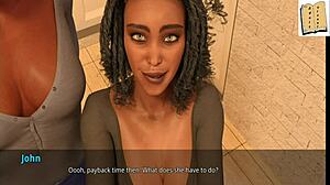 Threesome with two sexy ladies ends in a hot creampie game