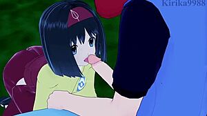 iris and erika engage in intense sex in pokémon hentai.