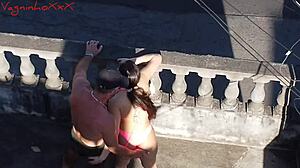 exhibitionism and mouth kiss, almost fucking outdoors recorded with drone vagninho pamela pantera 😍