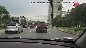 Cristina almeida shows off in market, cuckold husband films