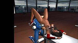 i was groped at the inclined bench in cartoon