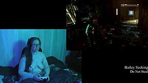 Naked Deadspace playthrough part 6 with big natural tits on display