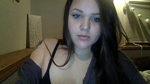 This young milf with big tits and chubby figure is quite something