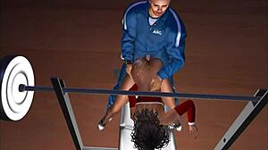 i was groped at the inclined bench in cartoon